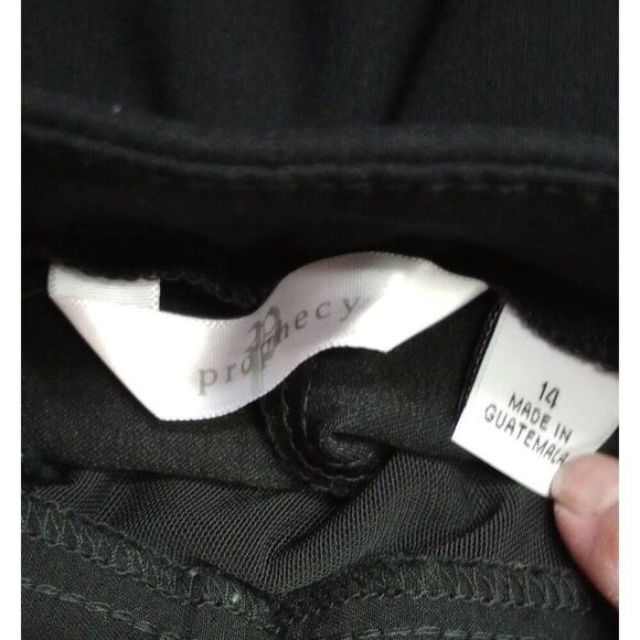 Prophecy, black stretch pull on pants. Slimming tummy control panel Size 10 - Picture 3 of 5